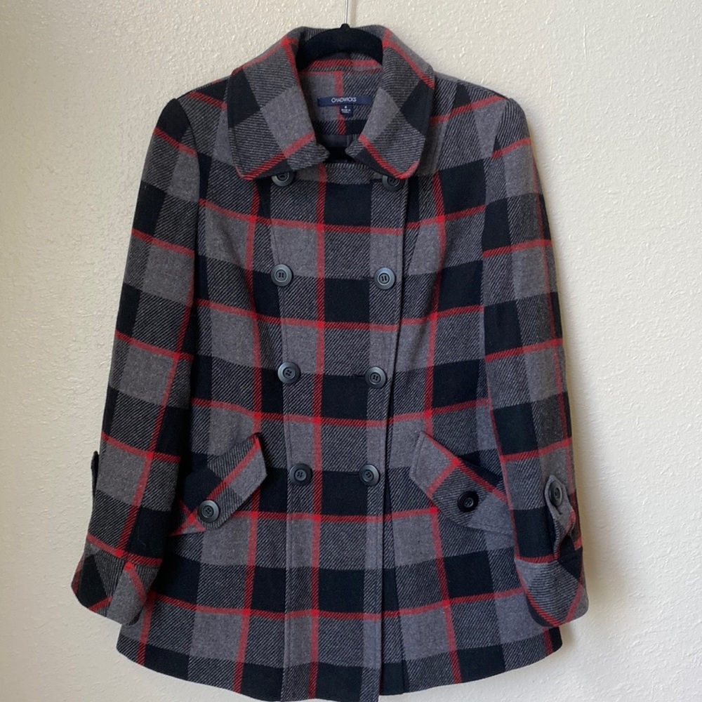 Plaid Peacoat